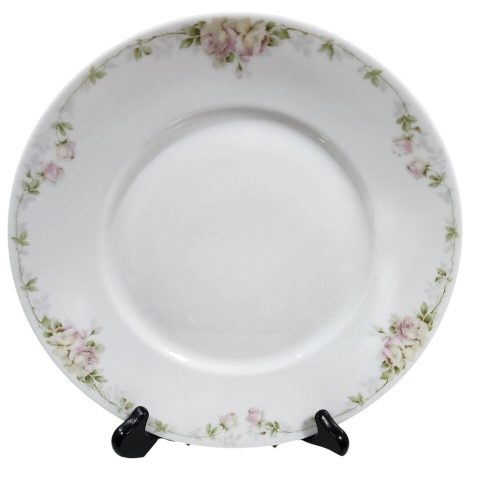3 Rosenthal Pink Roses Dinner Plate 10" Donatello 1930s Bavaria antique vintage - Picture 3 of 10